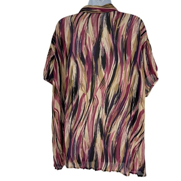 Lane Bryant Short Sleeve Button Front Blouse Size 26/28W - Picture 5 of 8